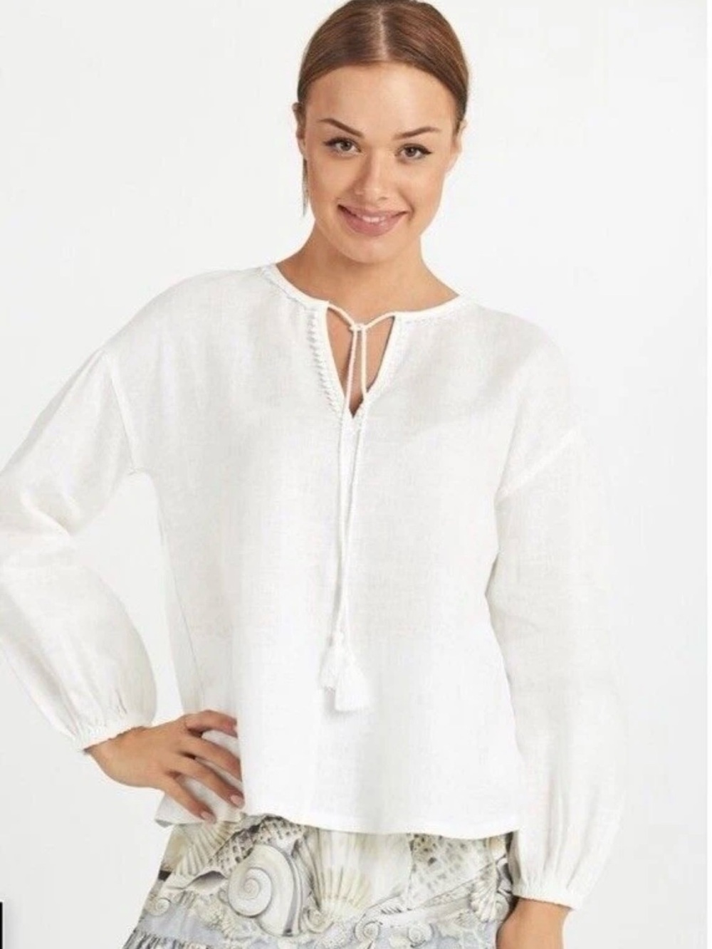 Weekend Max Mara Calotta Ivory Linen Tasse!
Blouse.